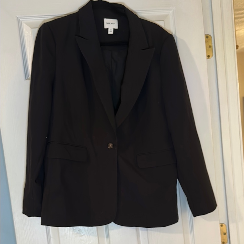Nine West Black Blazer Classic Suit Jacket